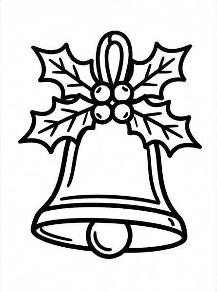 campana de navidad con flores