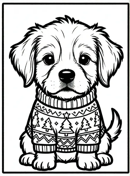 perrito con su traje navideño