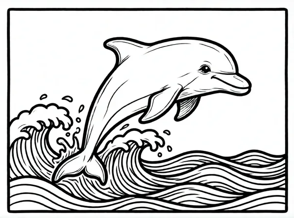 delfin saltando en las olas