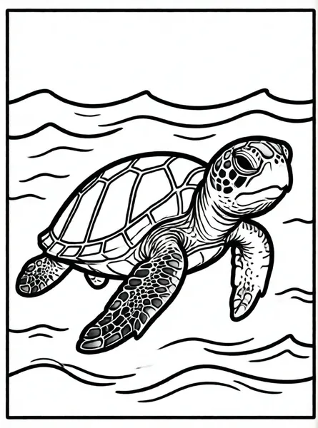 tortuga marina nadando tranquila