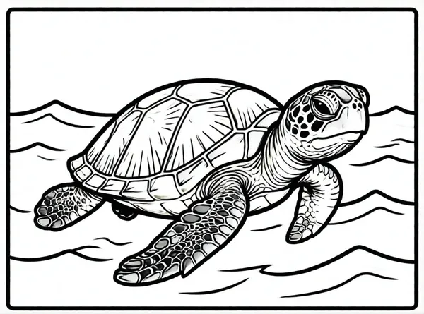 tortuga marina nadando tranquila