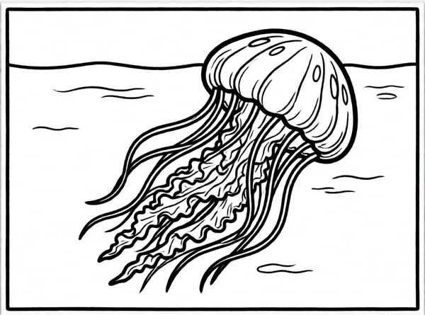 medusa flotando en el agua