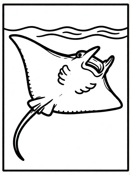 mantarraya planeando en el mar