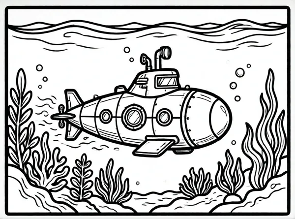 submarino explorando el fondo