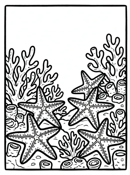 estrellas de mar en el fondo