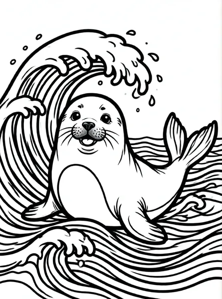 foca juguetona en el agua