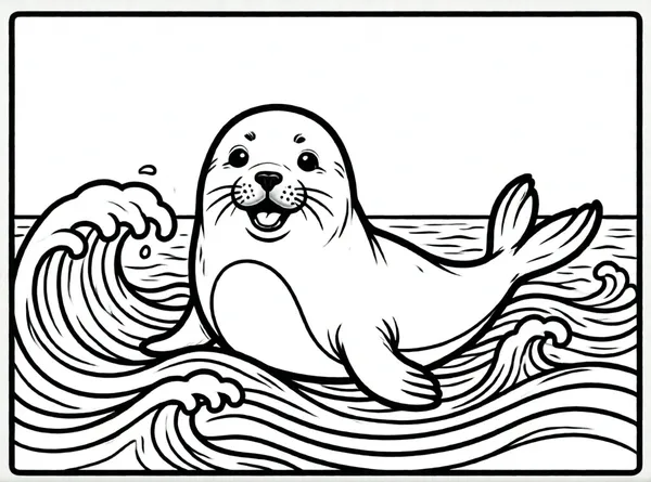 foca juguetona en el agua