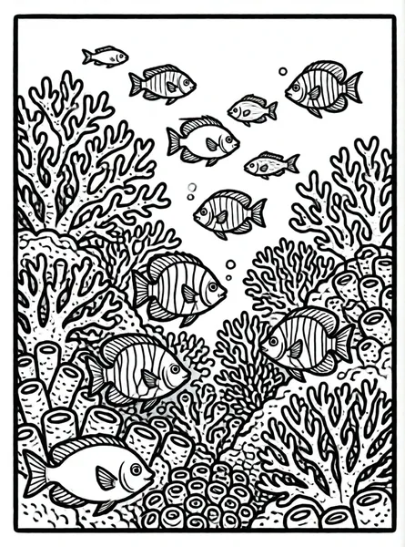 arrecife de coral con peces