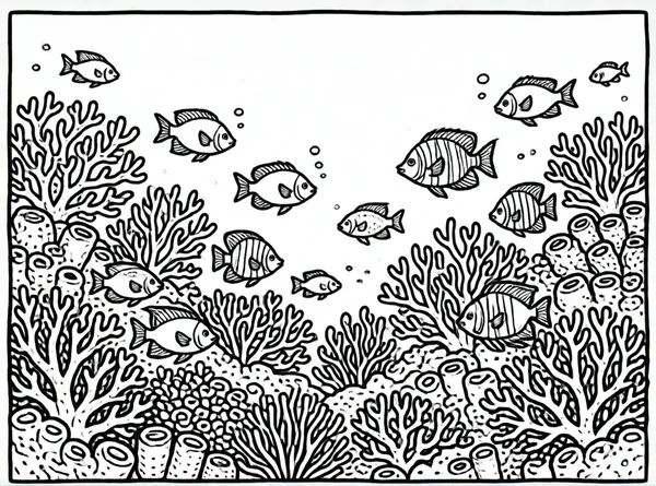 arrecife de coral con peces