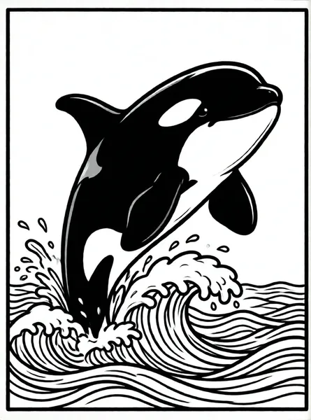 orca saltando sobre el mar