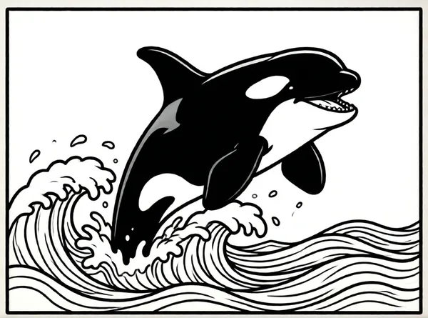 orca saltando sobre el mar