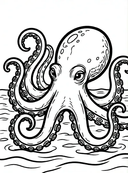 pulpo gigante en el fondo