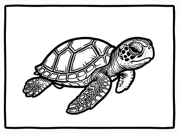 tortuga bebé nadando cerca