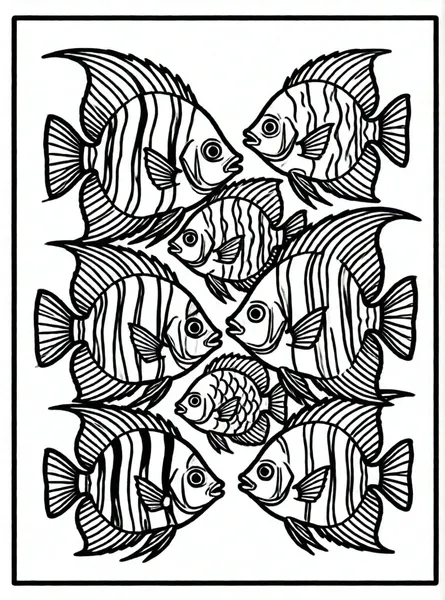 peces tropicales en grupo