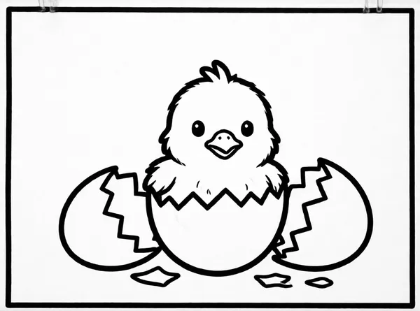 pollito saliendo del cascarón