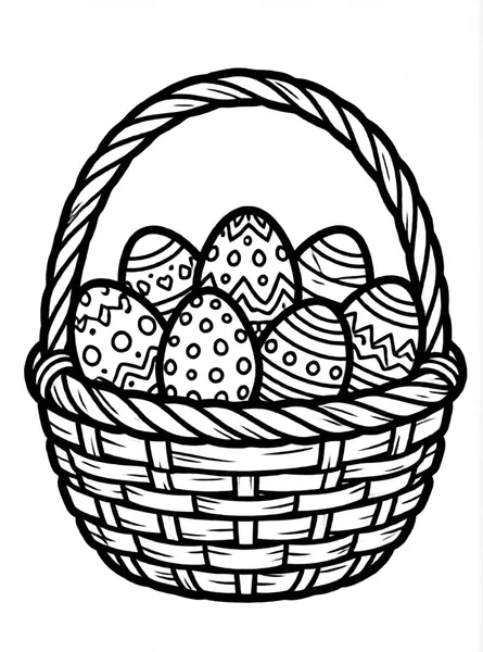 canasta de pascua con huevos