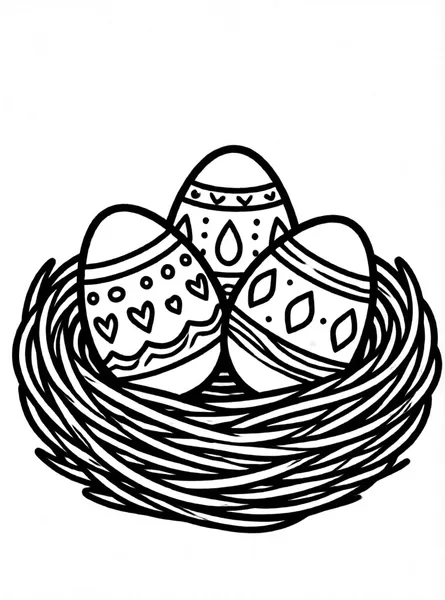 nido con huevos de pascua