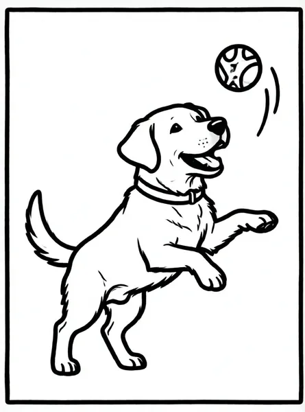 labrador jugando con una pelota