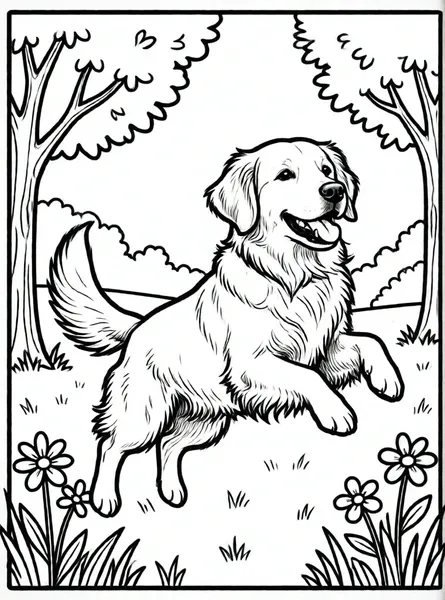 golden retriever en el parque