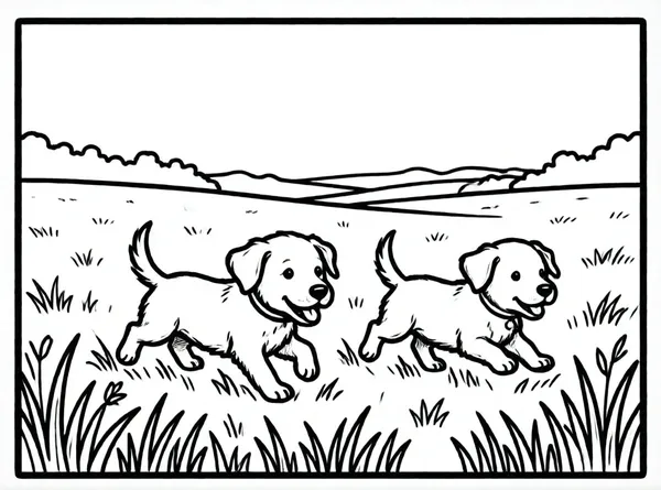 dos cachorros jugando juntos