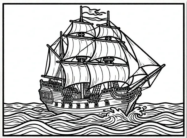 barco pirata navegando