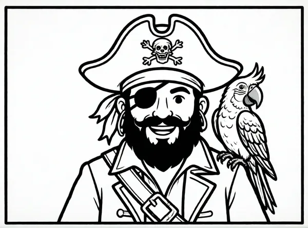pirata con loro amistoso