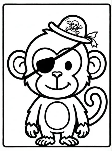 mono pirata con parche