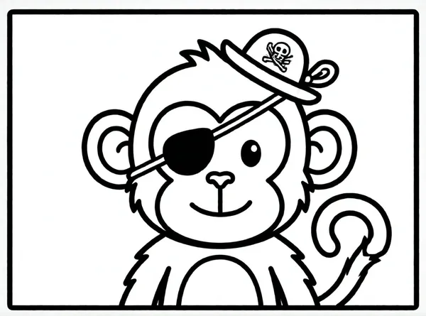mono pirata con parche