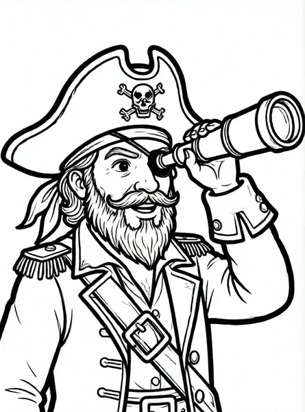 capitán con telescopio