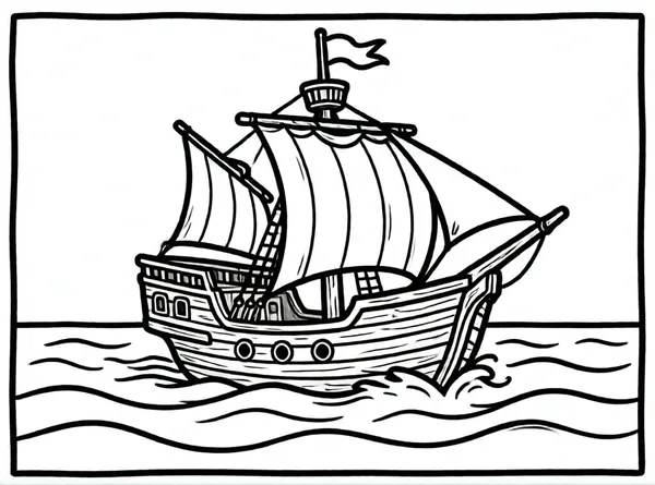 pequeño bote pirata