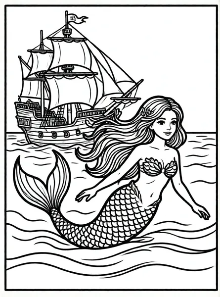 sirena y el barco pirata