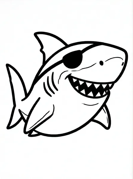 tiburón pirata con parche