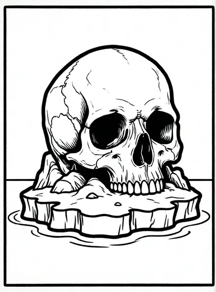 isla con roca calavera