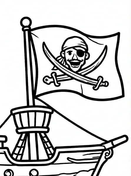 bandera pirata ondeando