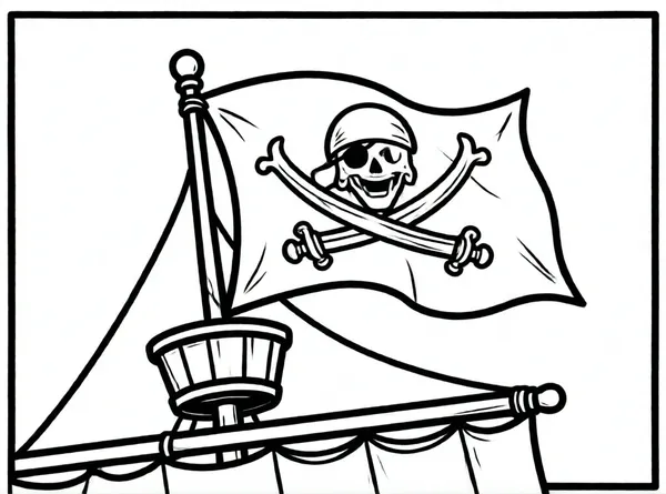 bandera pirata ondeando