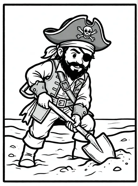 pirata buscando tesoros