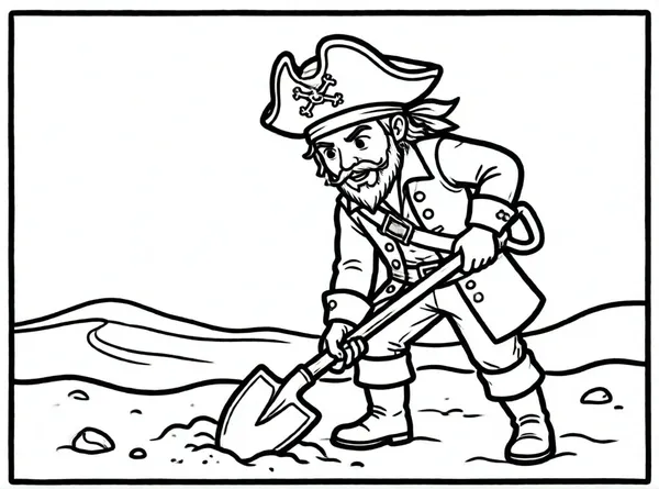 pirata buscando tesoros