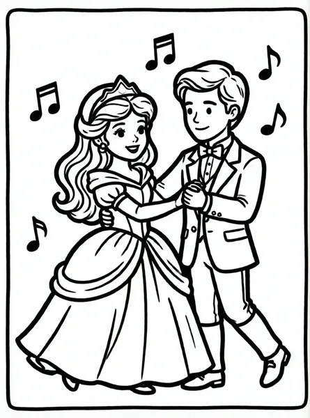 princesa bailando con el príncipe