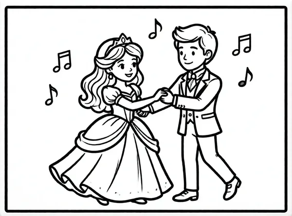 princesa bailando con el príncipe