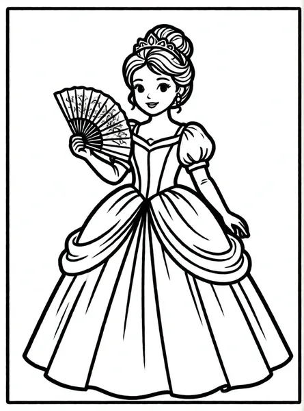 princesa con vestido de gala