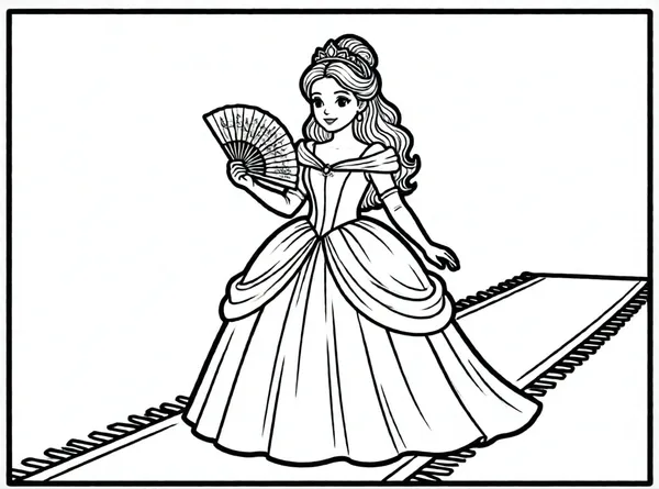 princesa con vestido de gala