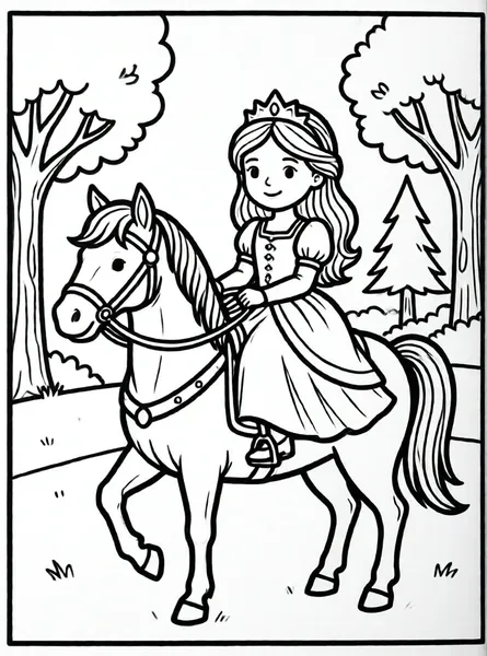 princesa montando caballo blanco