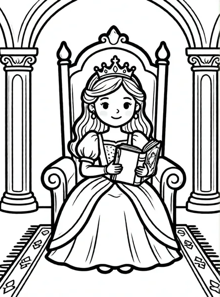princesa en el salón del trono