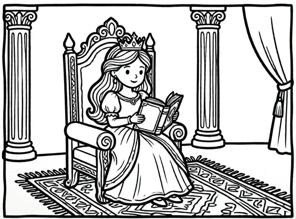 princesa en el salón del trono