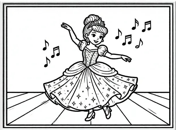 princesa con vestido de baile
