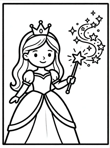 princesa con bastón mágico