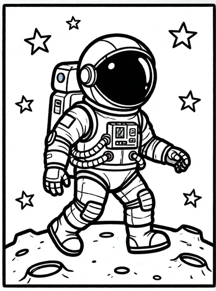 robot astronauta en la luna