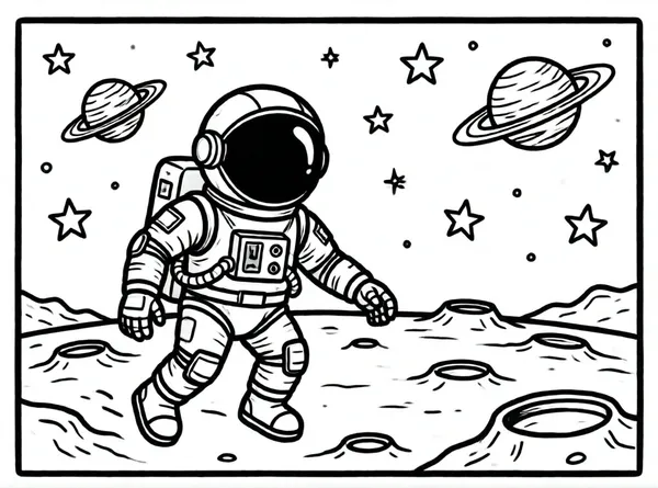 robot astronauta en la luna