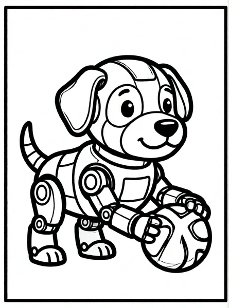 perro robot jugando pelota