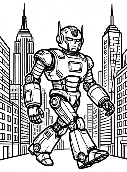 robot gigante en la ciudad